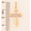 Кулон Xuping Позолота 18K + Родий Крест с цирконием для цепочки до 6мм фото №2