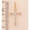 Кулон Xuping Позолота 18K + Родій Хрест з цирконієм для ланцюжка до 5мм фото №2 Кулон Xuping Позолота 18K + Родій Хрест з цирконієм для ланцюжка до 5мм фото №2