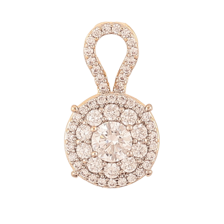 Кулон Xuping Позолота 18K + Родій Інкрустація цирконієм для ланцюжка до 2мм фото №1