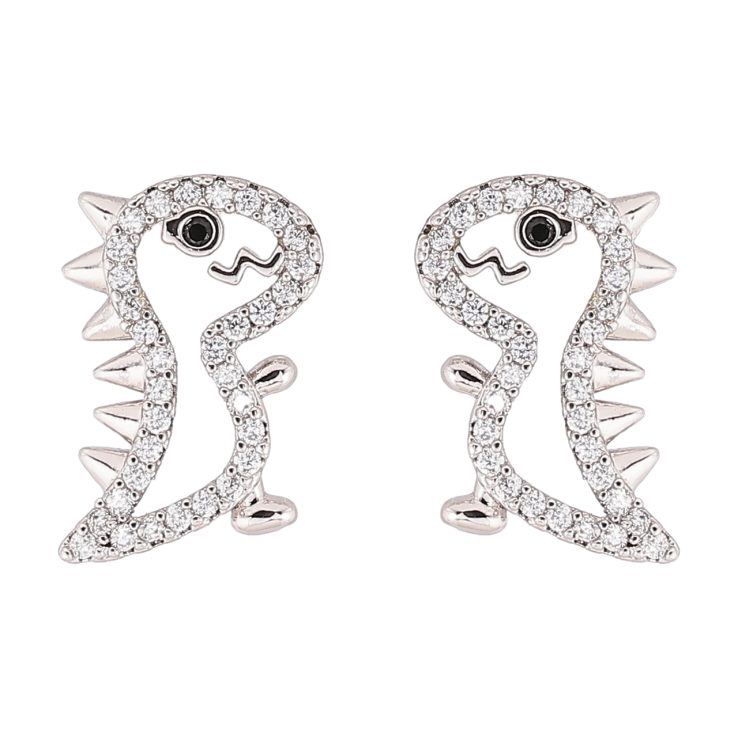 Сережки дитячі Xuping Родій пусети Динозаври фото №4 Сережки дитячі Xuping Родій пусети Динозаври фото №4