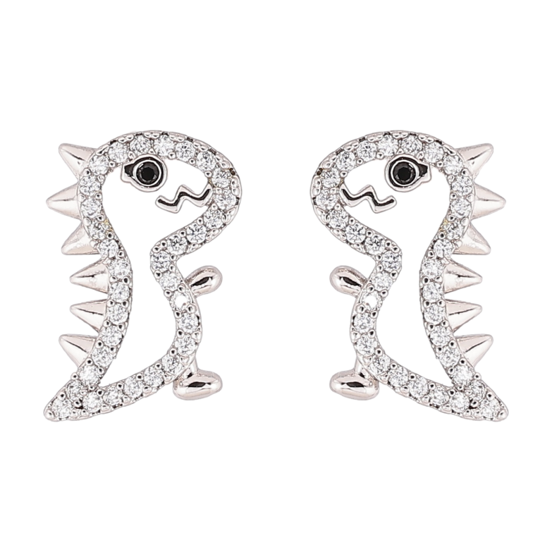 Серьги детские Xuping Родий пусеты Динозавры фото №23