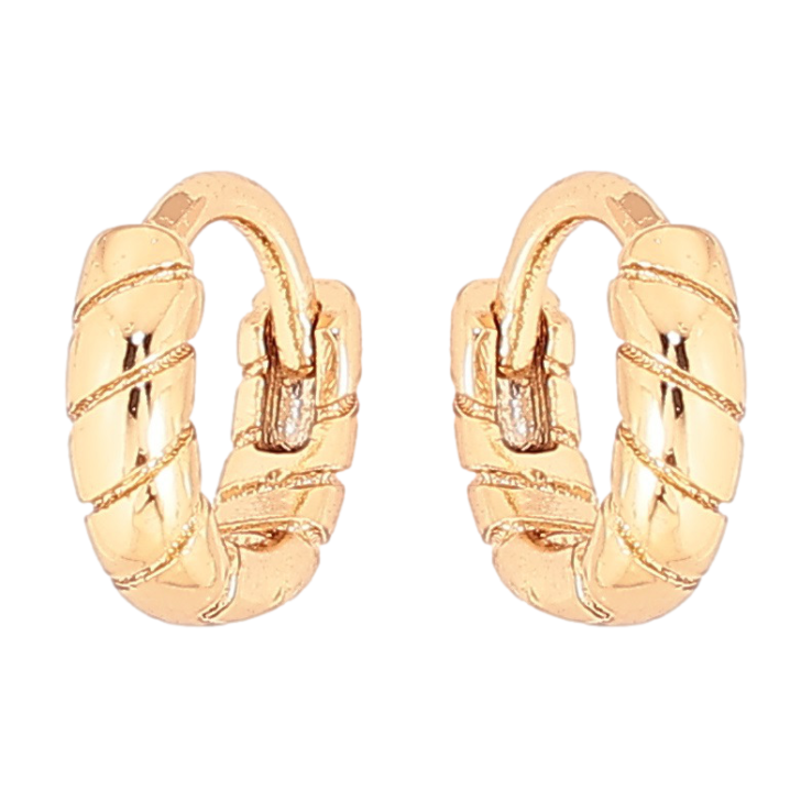 Сережки Xuping Позолота 18K колечка «Декоративний візерунок» фото №3 Сережки Xuping Позолота 18K колечка «Декоративний візерунок» фото №3