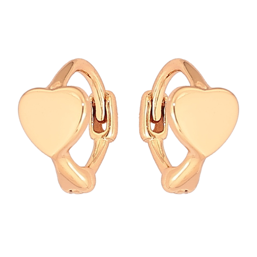 Сережки Xuping Позолота 18K колечка «Сердечка» фото №1