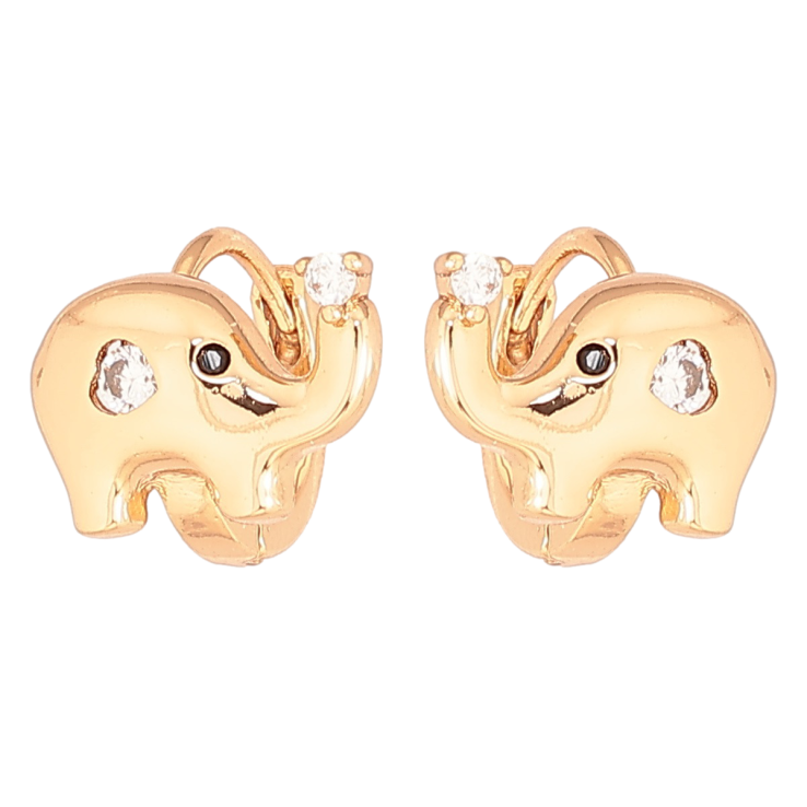 Сережки Xuping Позолота 18K колечка «Слоники» фото №7 Сережки Xuping Позолота 18K колечка «Слоники» фото №7