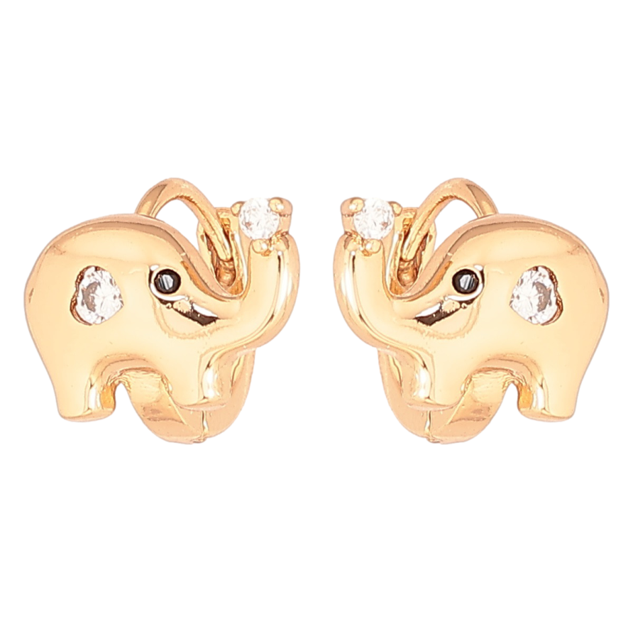 Серьги Xuping Позолота 18K колечки Слоники фото №1