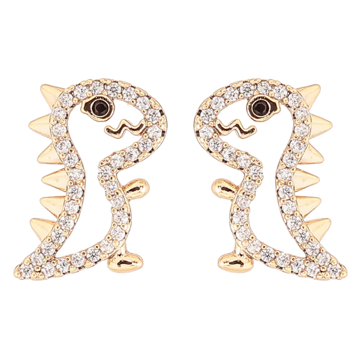 Сережки Xuping Позолота 18K пусети «Динозаври» фото №9 Сережки Xuping Позолота 18K пусети «Динозаври» фото №9