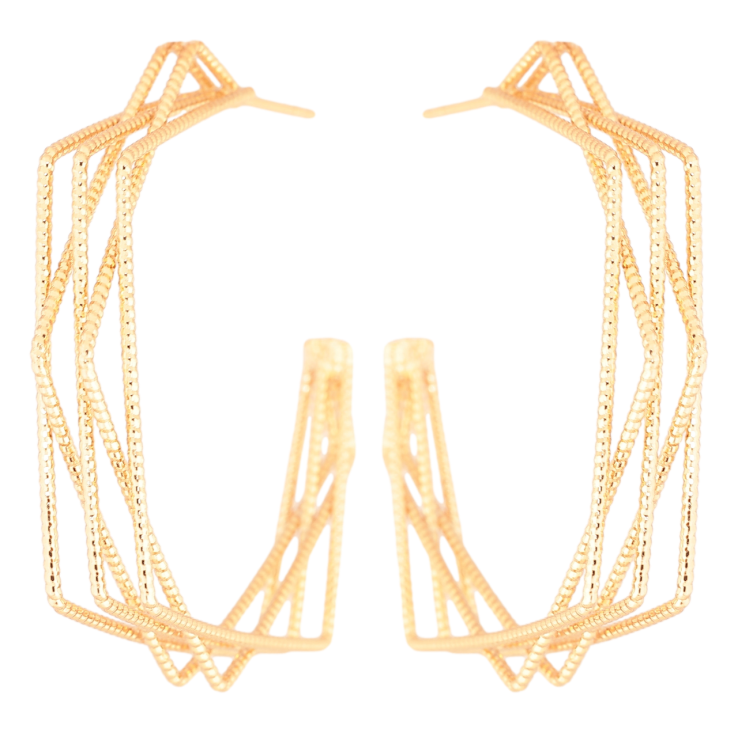 Серьги Xuping Позолота 18K пусеты Декоративные дуги фото №7 Серьги Xuping Позолота 18K пусеты Декоративные дуги фото №7