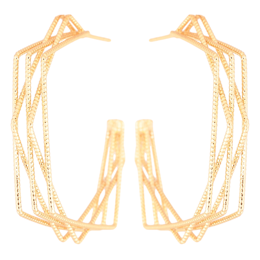 Серьги Xuping Позолота 18K пусеты Декоративные дуги фото №1