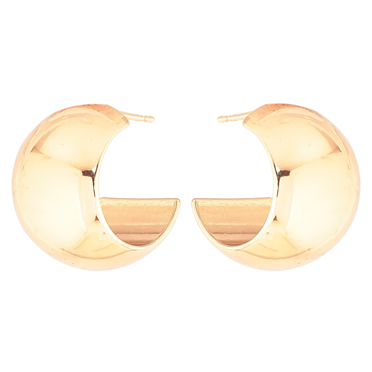 Серьги Xuping Позолота 18K пусеты Широкие дуги фото №23