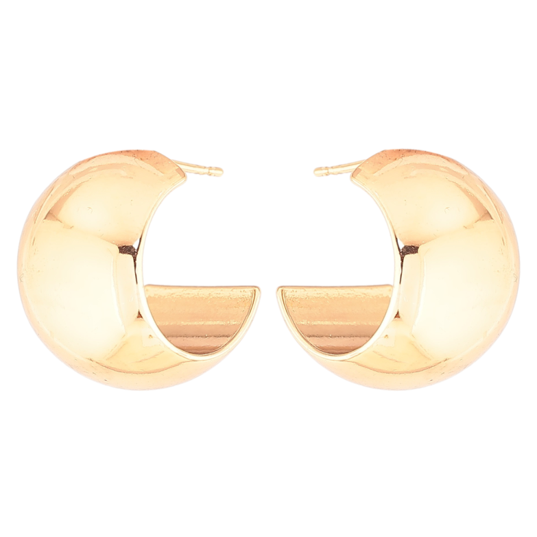 Серьги Xuping Позолота 18K пусеты Широкие дуги фото №1