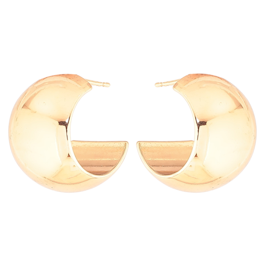 Серьги Xuping Позолота 18K пусеты Широкие дуги фото №1