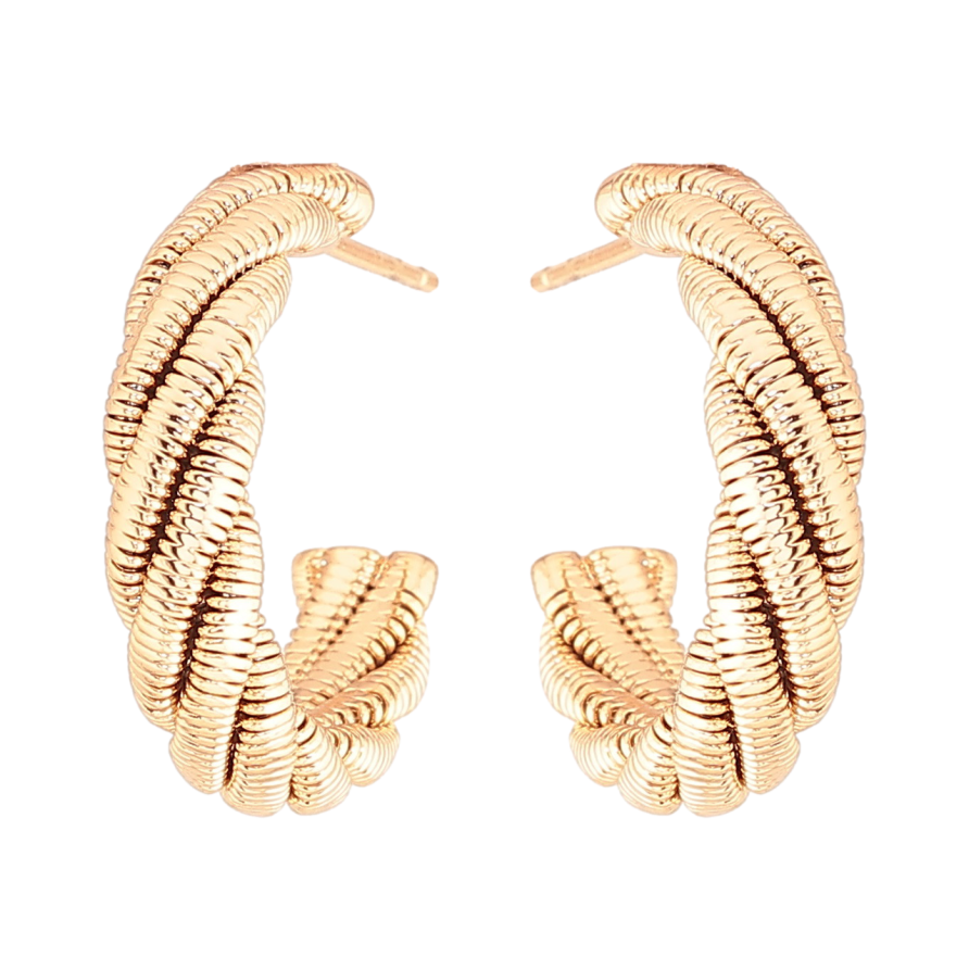 Серьги Xuping Позолота 18K пусеты Декоративные дуги фото №1