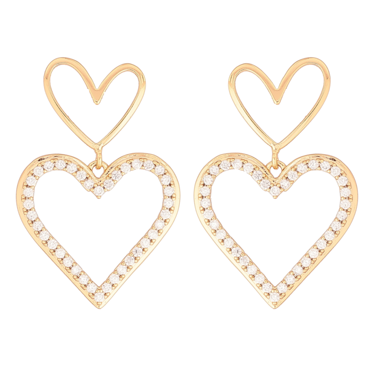 Сережки Xuping Позолота 18K пусети «Сердечка» фото №7