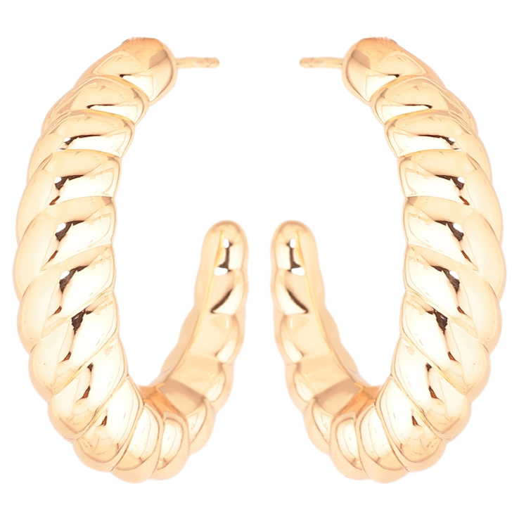 Сережки Xuping Позолота 18K пусети «Об'ємні дуги» фото №20