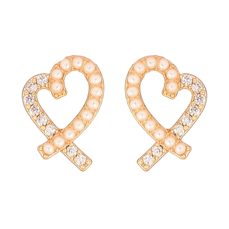 Сережки Xuping Позолота 18K пусети «Сердечка» фото №6