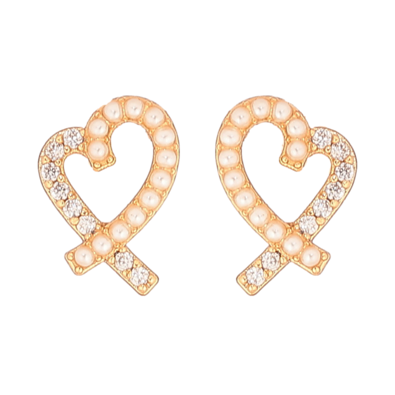 Сережки Xuping Позолота 18K пусети «Сердечка» фото №7