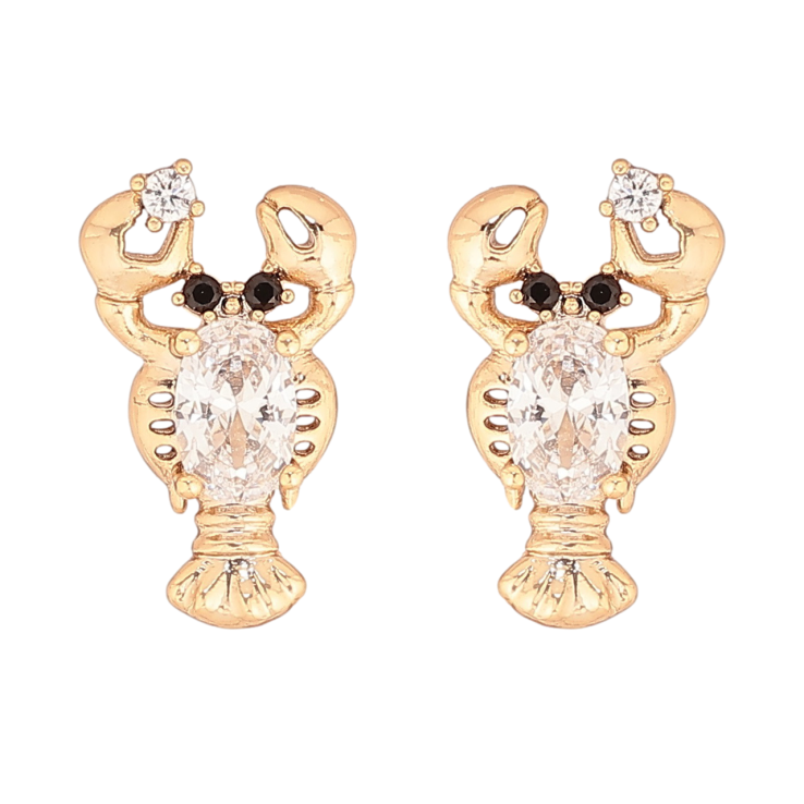 Сережки Xuping Позолота 18K пусети «Раки з кристалами» фото №10