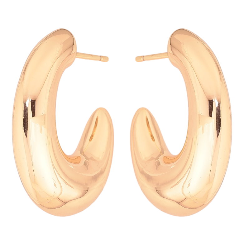 Сережки Xuping Позолота 18K пусети «Об'ємні дуги» фото №1