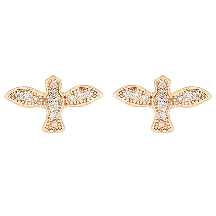 Серьги Xuping Позолота 18K пусеты Птички фото №16