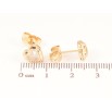 Серьги Xuping Позолота 18K пусеты Сердечки с кристаллами фото №2