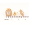 Серьги Xuping Позолота 18K пусеты Квадраты с эмалью и цирконием 10х10мм фото №2