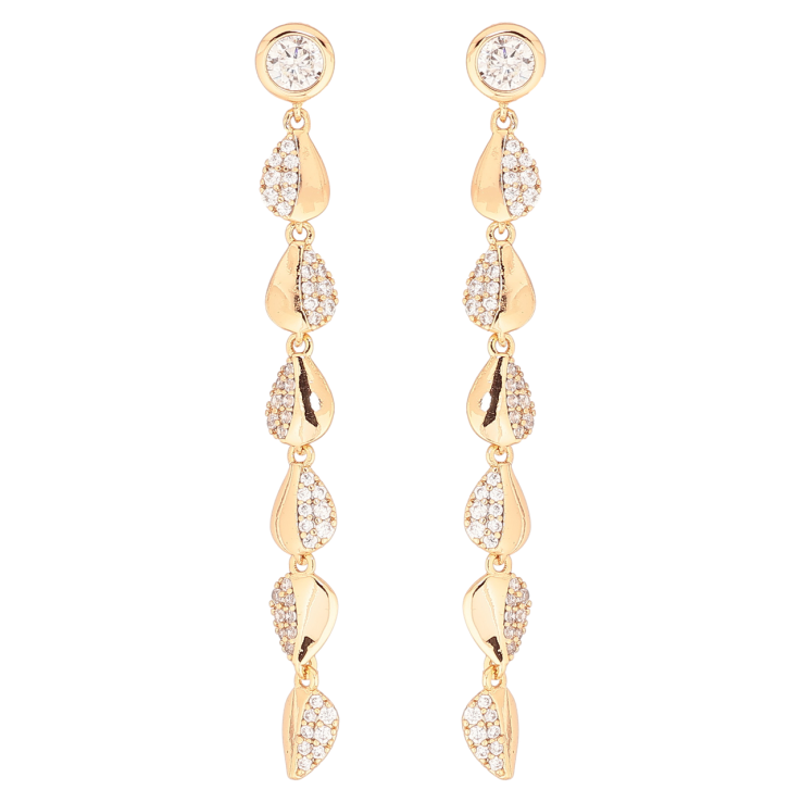 Серьги Xuping Позолота 18K пусеты Декоративные подвески с цирконием фото №23