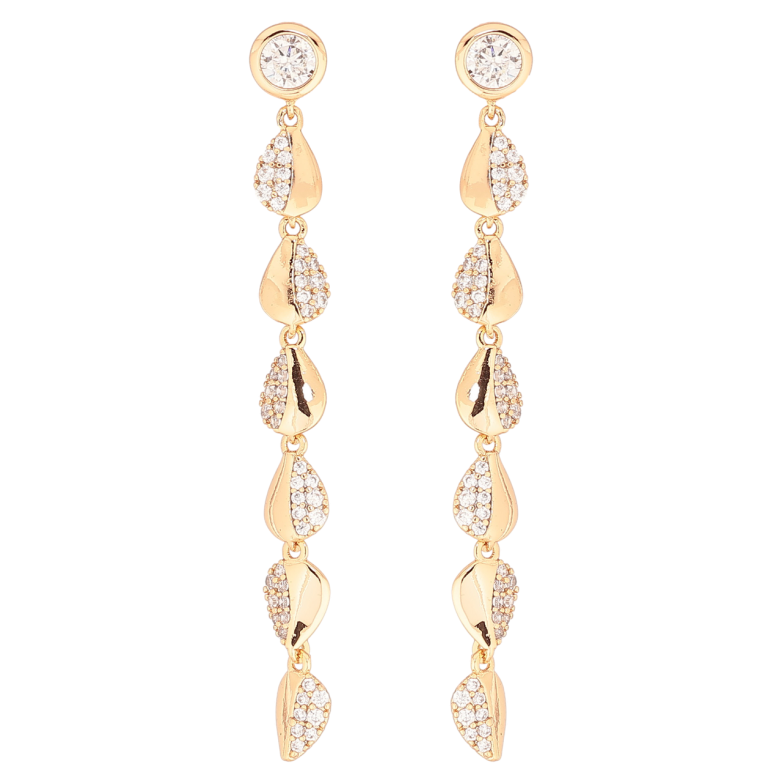 Сережки Xuping Позолота 18K пусети «Декоративні підвіски з цирконієм» фото №1