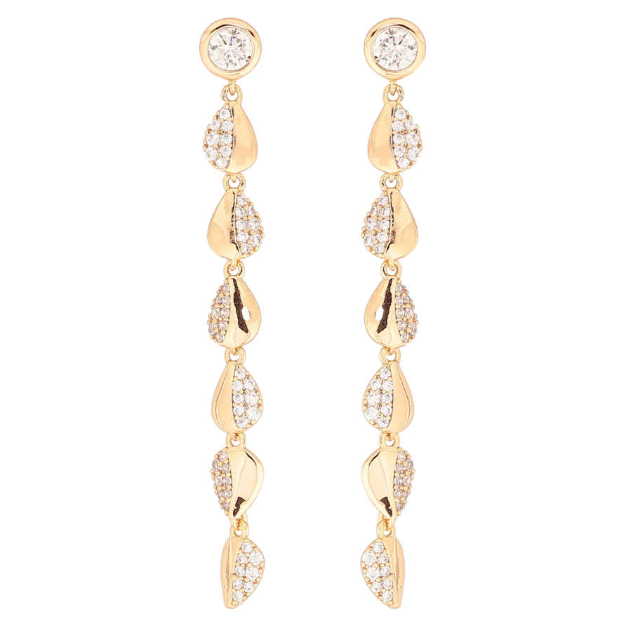 Серьги Xuping Позолота 18K пусеты Декоративные подвески с цирконием фото №1