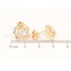Сережки Xuping Позолота 18K пусети «Квіточки з цирконієм» фото №2