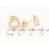 Сережки Xuping Позолота 18K пусети «Сердечка з цирконієм і перлинками» фото №2