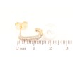 Серьги Xuping Позолота 18K пусеты Дуги с цирконием и жемчужинами фото №2