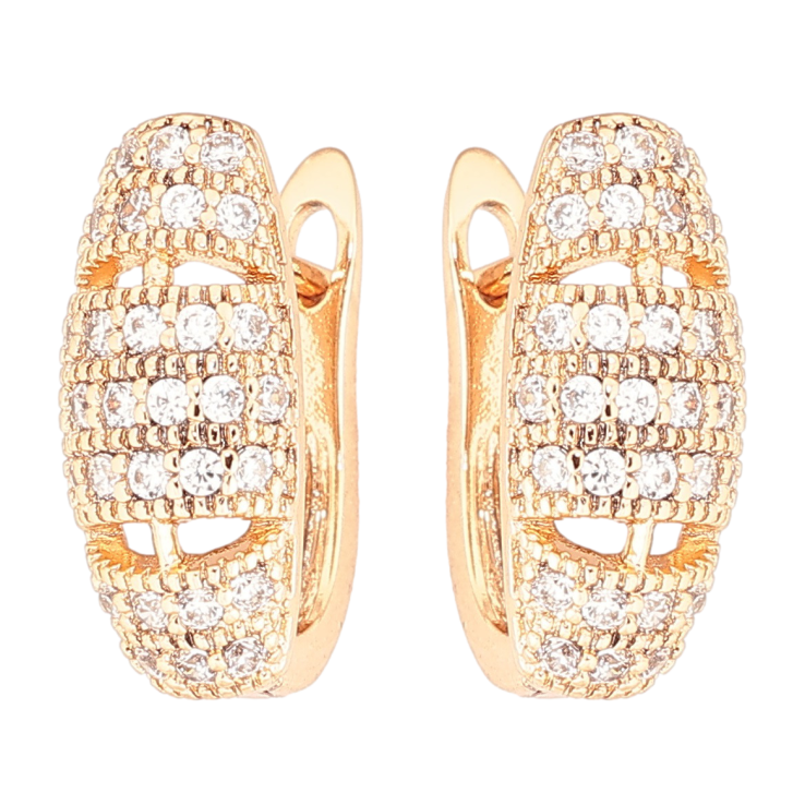 Серьги Xuping Позолота 18K английский замок Инкрустация цирконием фото №7