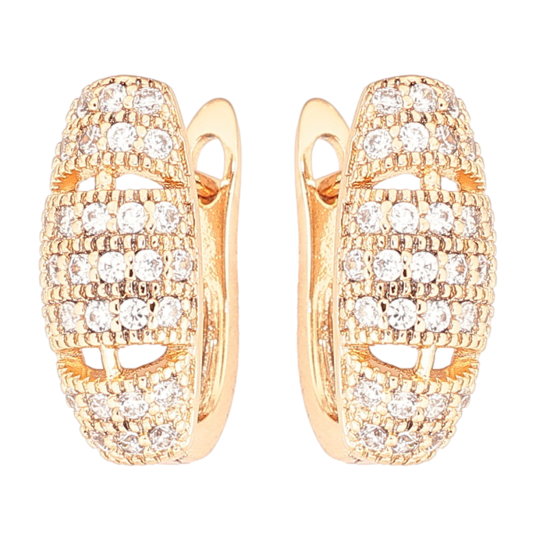 Сережки Xuping Позолота 18K  англійський замок «Інкрустація цирконієм» фото №1