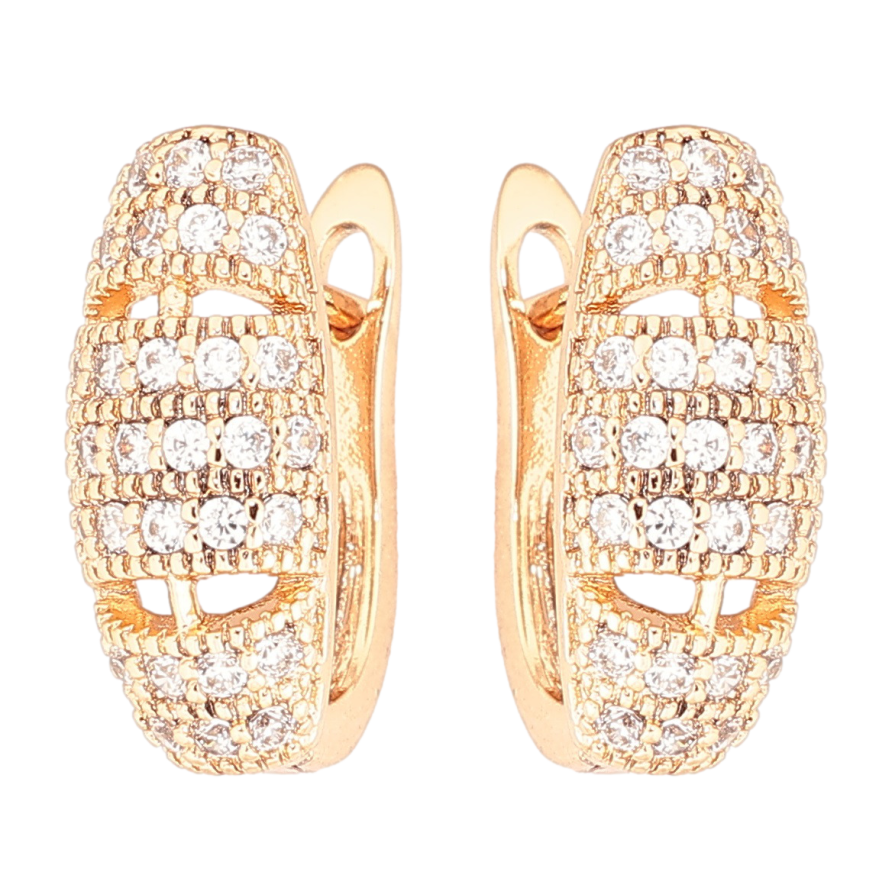 Серьги Xuping Позолота 18K английский замок Инкрустация цирконием фото №1