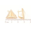 Сережки Xuping Позолота 18K англійський замок «Трикутники з цирконієм» фото №2