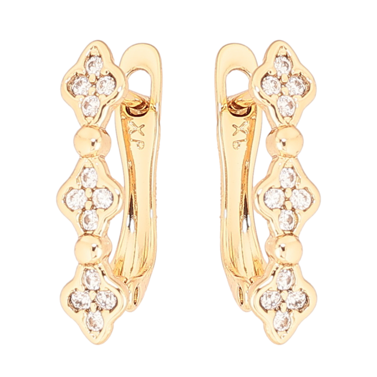 Серьги Xuping Позолота 18K английский замок Декоративный узор с цирконием фото №16