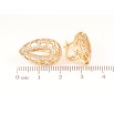 Серьги Xuping Позолота 18K английский замок Ажурные капельки с цирконием фото №2