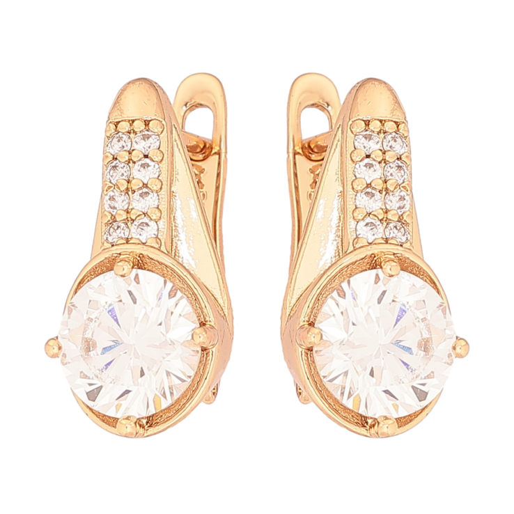 Серьги Xuping Позолота 18K английский замок Узор с кристаллами фото №22