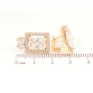 Сережки Xuping Позолота 18K англійський замок «Кристали в обрамленні цирконію» фото №2