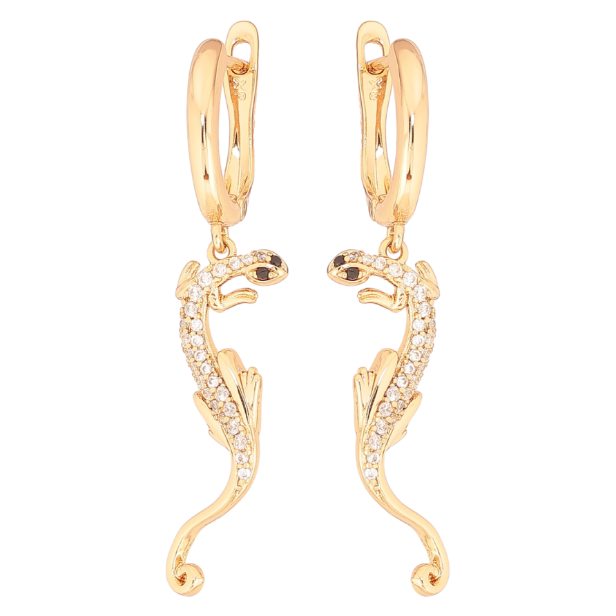 Сережки Xuping Позолота 18K англійський замок «Ящірки» фото №1