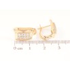 Серьги Xuping Позолота 18K английский замок Прямоугольники с цирконием фото №2