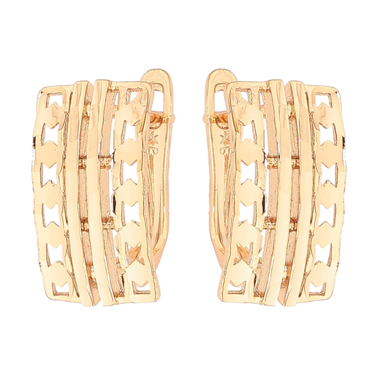 Серьги Xuping Позолота 18K английский замок Декоративный узор фото №8