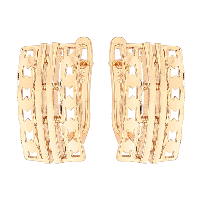 Сережки Xuping Позолота 18K англійський замок «Декоративний візерунок» фото №1