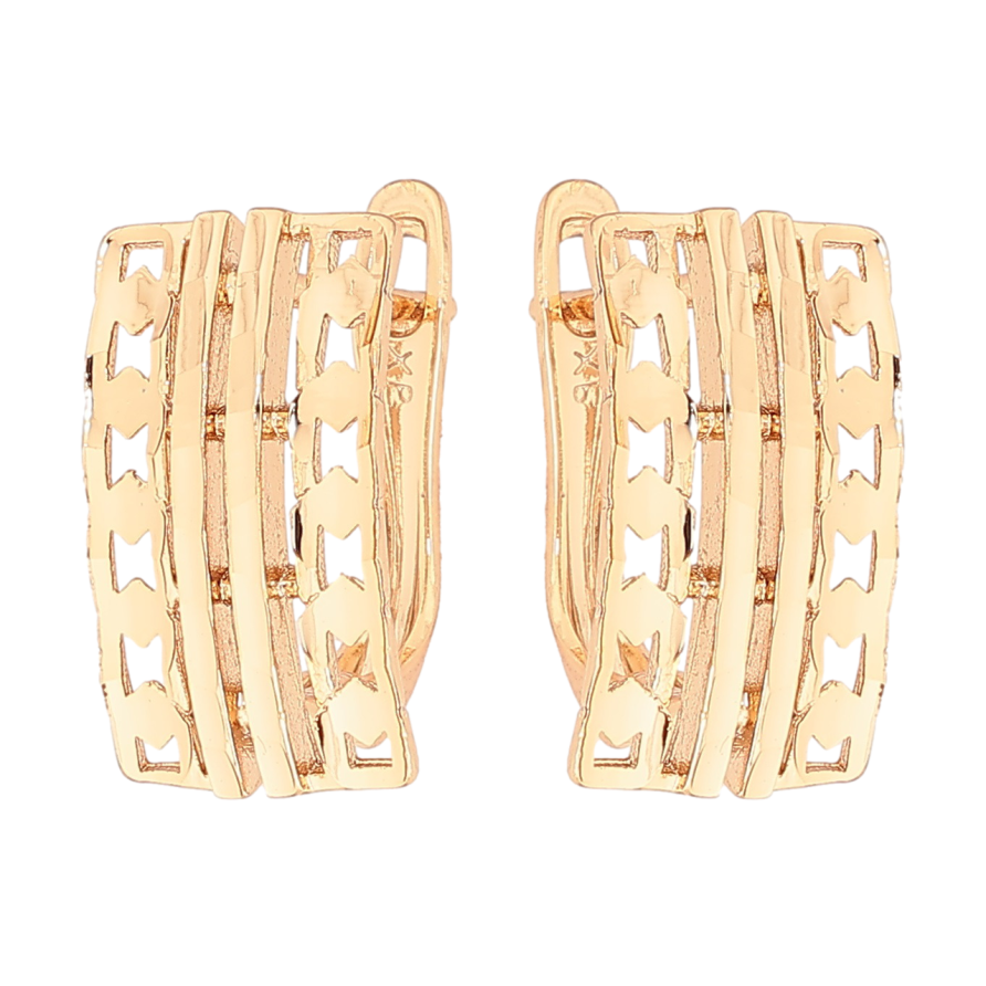 Серьги Xuping Позолота 18K английский замок Декоративный узор фото №1