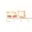 Сережки Xuping Позолота 18K англійський замок «Червоні кристали» фото №2