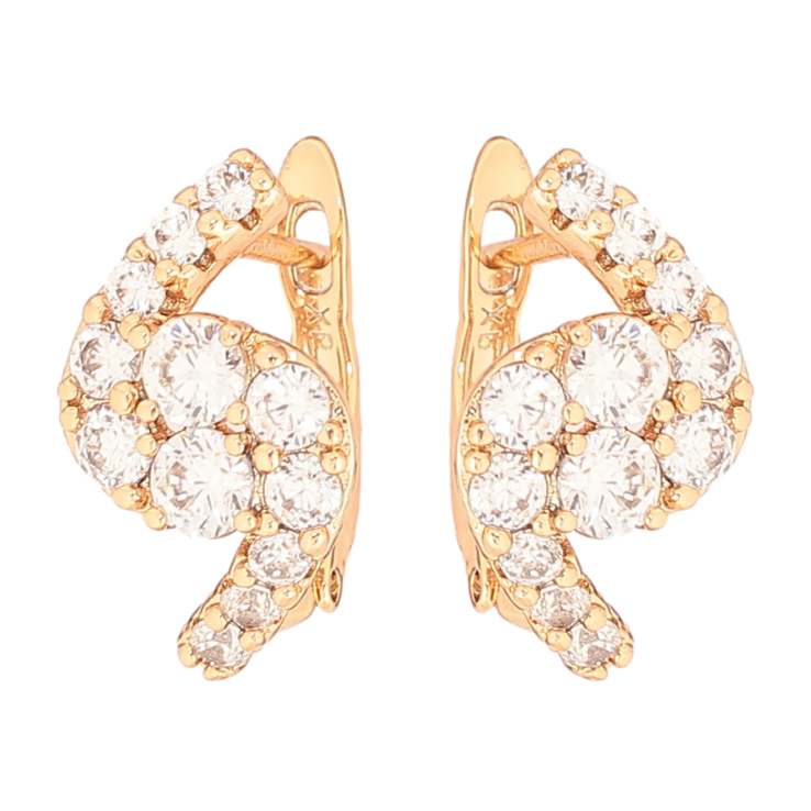 Серьги Xuping Позолота 18K английский замок Инкрустация цирконием фото №5