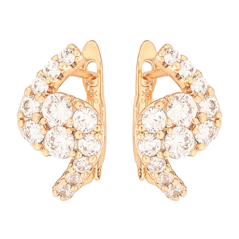 Сережки Xuping Позолота 18K англійський замок «Інкрустація цирконієм» фото №1