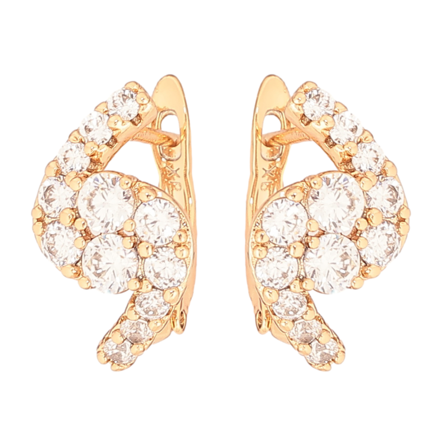 Серьги Xuping Позолота 18K английский замок Инкрустация цирконием фото №1