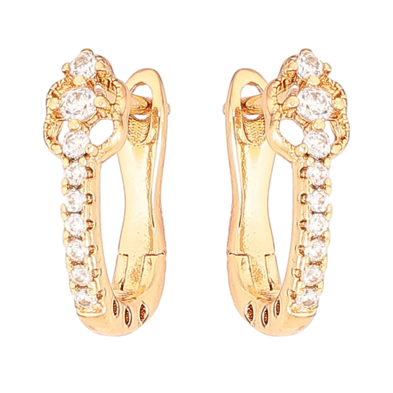 Серьги Xuping Позолота 18K английский замок Дорожки циркония фото №1