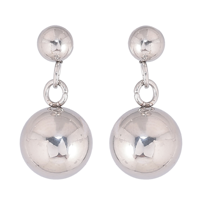 Сережки Xuping TTM Stainless Steel колір Родій пусети «Підвіски з кульок» фото №1